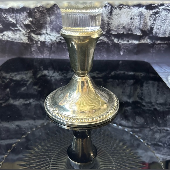 Vintage Sterling Silver Glass Cake Stand by Duchin Creations - Picture 5 of 9